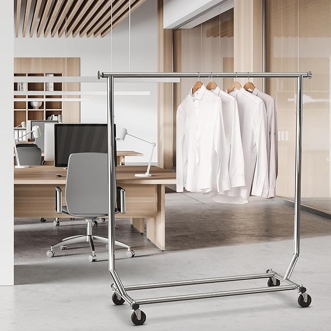 Simple Houseware Supreme Commercial Grade Clothing Garment Rack, Chrome | Holds - Image 2