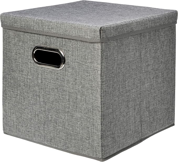 Amazon Basics Foldable Burlap Cloth Cube Storage Bins - Image 2