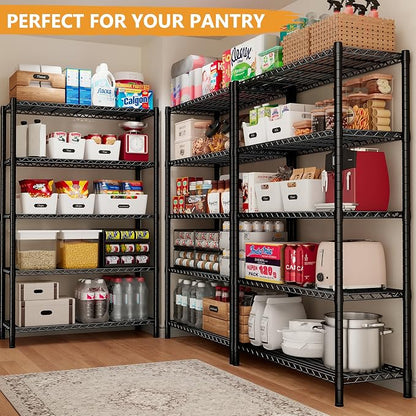 REIBII 5 Shelf Metal Shelving 72''H Storage Shelves Steel Wire Shelving - Image 6