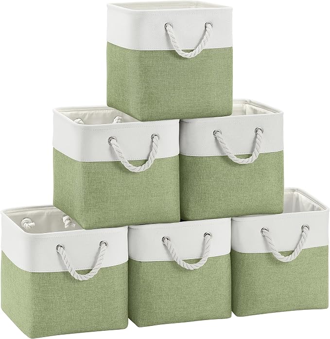 FinishingBo 11 inch Cube Storage Bin by SimplifySpaceSimplifyLife