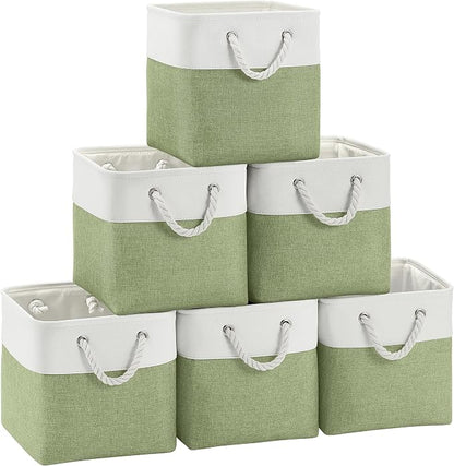 FinishingBo 11 inch Cube Storage Bin by SimplifySpaceSimplifyLife
