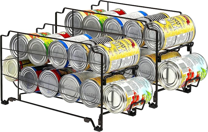 Simple Houseware Stackable Beverage Soda Can Dispenser Organizer Rack, Bronze - Image 5