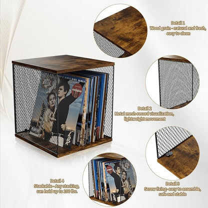 Honkazita 1 Cube Vinyl Record Storage Furniture - Image 7