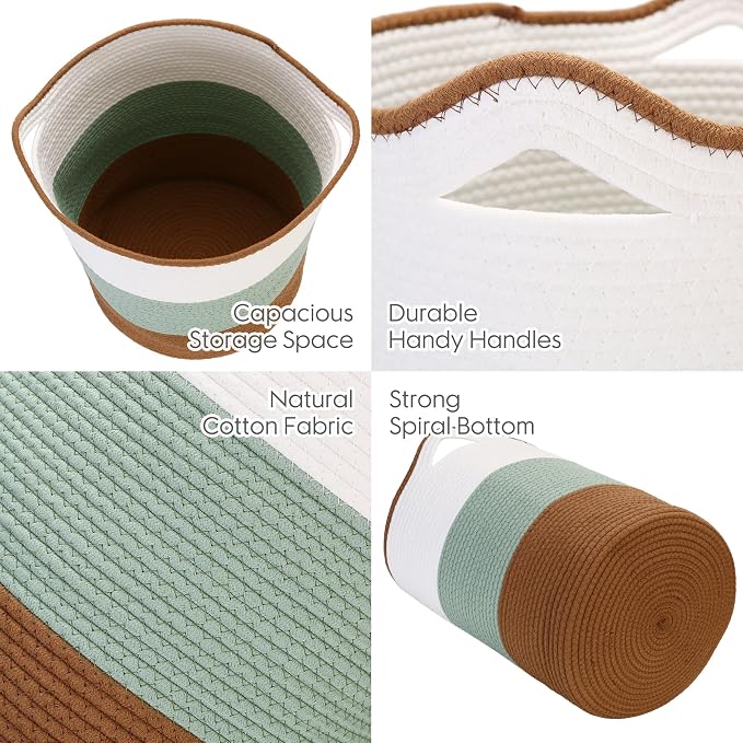 Sea Team Large Size Cotton Rope Woven Storage Basket - Image 5