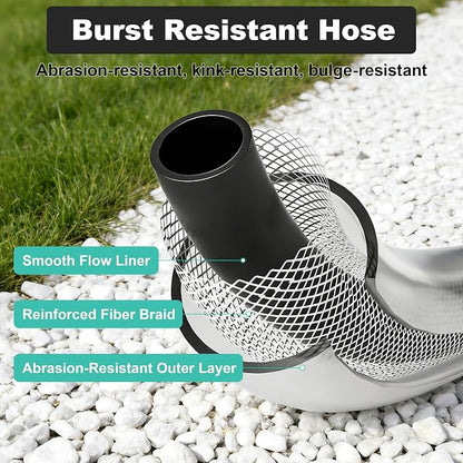 Retractable Garden Hose Reel, 100Ft x 1/2" Durable Wall Mounted Water Hose Reel - Image 4
