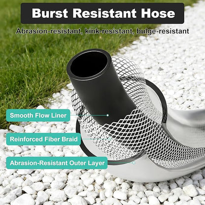Retractable Garden Hose Reel, 65FT +6FT 5/8" Durable Wall Mounted Water Hose - Image 4