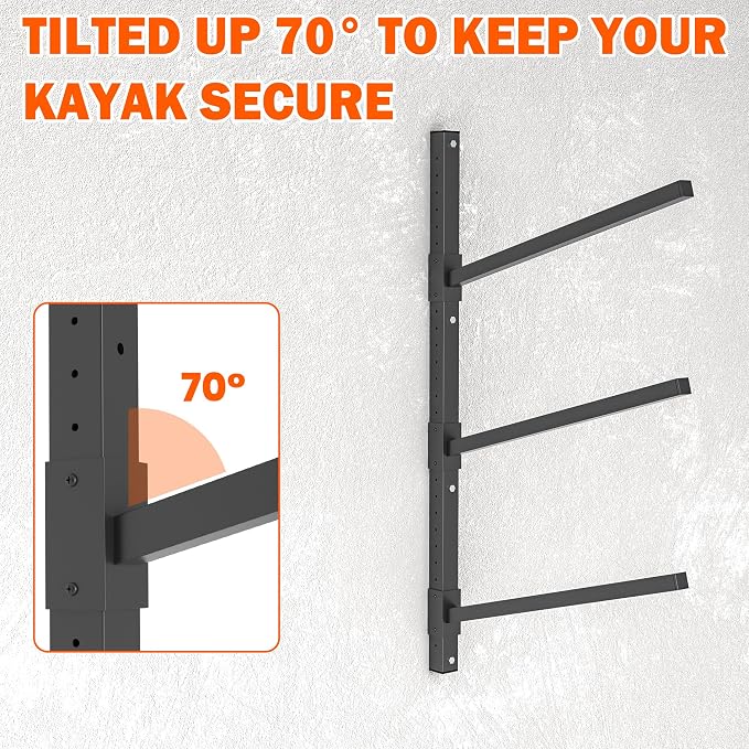 Ultrawall Kayak Storage Rack, Adjustable Wall Mounted Kayak Holder - Image 4