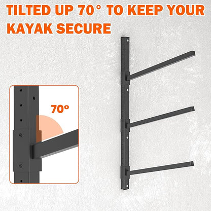 Ultrawall Kayak Storage Rack, Adjustable Wall Mounted Kayak Holder - Image 4