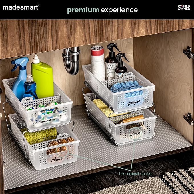 madesmart 2 Tier Organizer, Under Cabinet Storage - Image 3