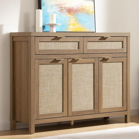 SICOTAS Rattan Sideboard Buffet Cabinet by SICOTAS