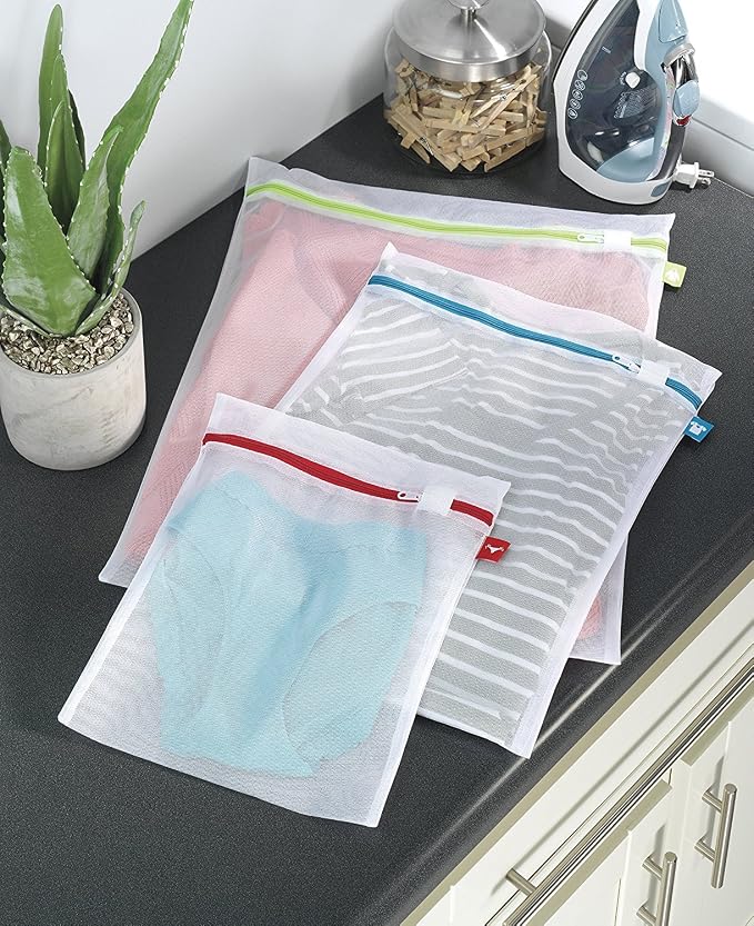 Whitmor Color Coded Zippered Mesh Wash Bags - Image 2
