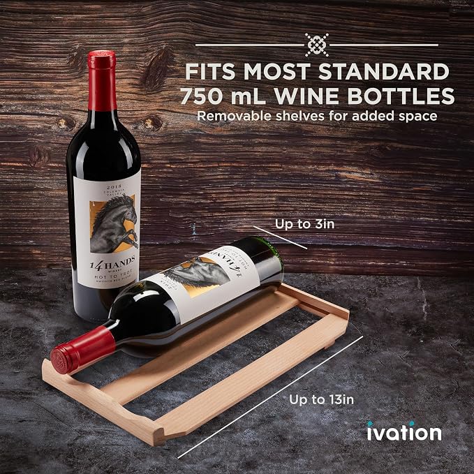Ivation Premium Stainless Steel 6 Bottle Horizontal Thermoelectric Wine - Image 5