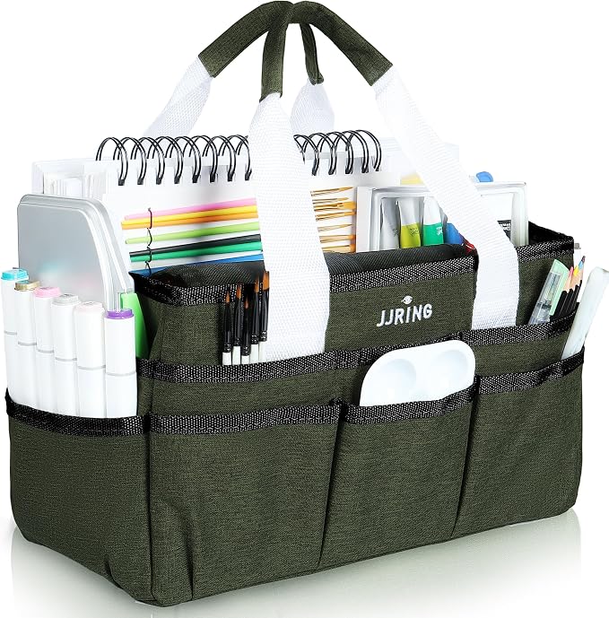 JJRING Craft Organizer Tote Bag, Art Storage Caddy by JJRING