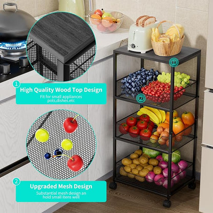 HapiRm Fruit Basket Kitchen Cart - Image 5
