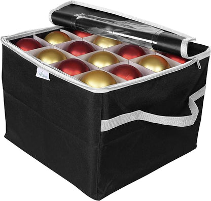 Christmas Ornament Storage Box, Organizer Holds Up to 48 Xmas Balls - Image 4