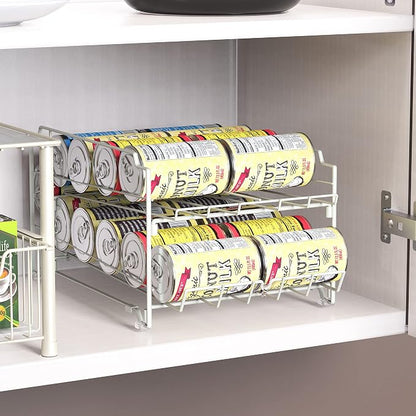 Simple Houseware Dual Row Front Loading Stackable Can Dispenser - Image 5
