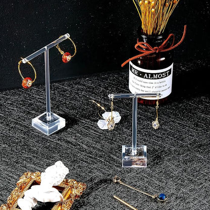 Acrylic Earrings Display Holder T-bar Earrings Stand Holder Tree Stand - Image 4
