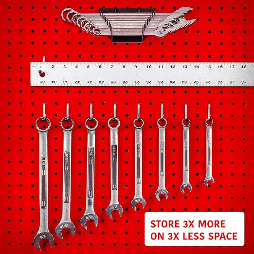 Pegboard Screwdriver and Wrench Holder Set Peg Board Accessories, Organize - Image 4