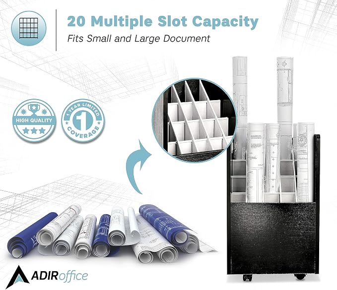 AdirOffice Adir Blue Print Storage Organizer - Image 4