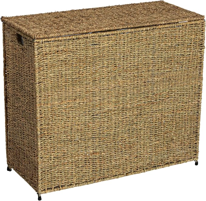 Household Essentials Brown ML-5445 Wicker 3 Compartment Laundry Sorter by HouseholdEssentials