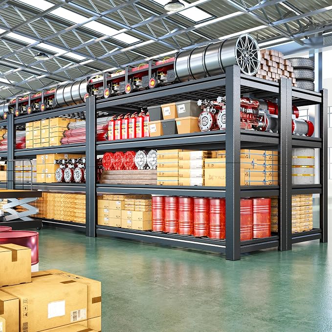 40.1" W Garage Shelving 4 Tier Heavy Duty Shelving 2280LBS Adjustable Garage - Image 5