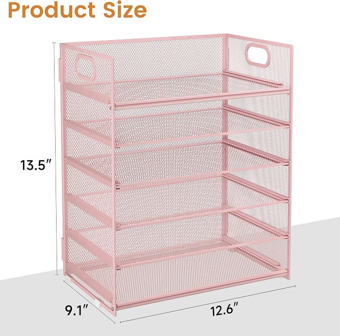 Subekyu 6 Tier Office File Paper Desk Tray Organizer - Image 6