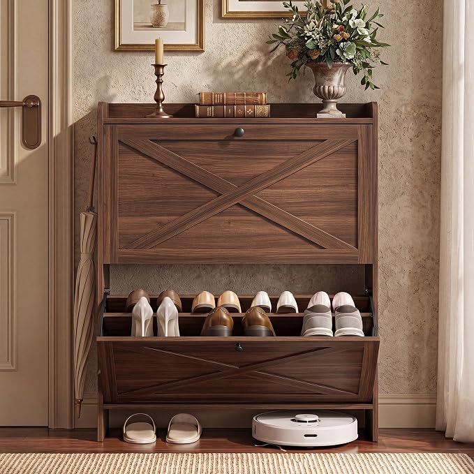VASAGLE Shoe Storage Cabinet Organizer by VASAGLEbySONGMICSHOME