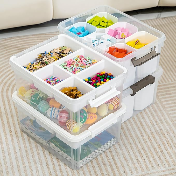 Citylife 17 QT Plastic Storage Bins Clear Storage Box - Image 3