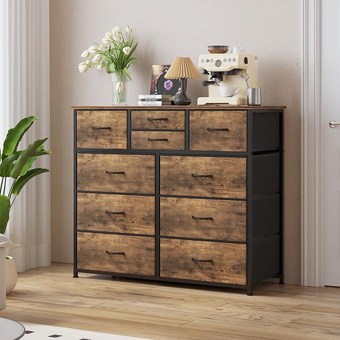 LUMTOK 10 Drawers Dresser with Fabric Bins - Image 2