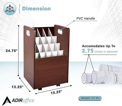 AdirOffice Adir Blue Print Storage Organizer - Image 2