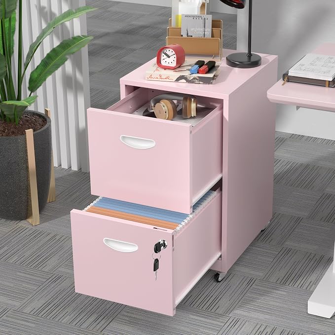 2 Drawer Mobile File Cabinet - Image 2