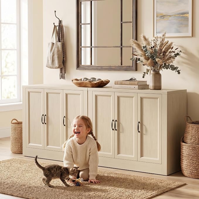39" W Modern Buffet Cabinet, Modular Sideboard Cabinet - Image 3