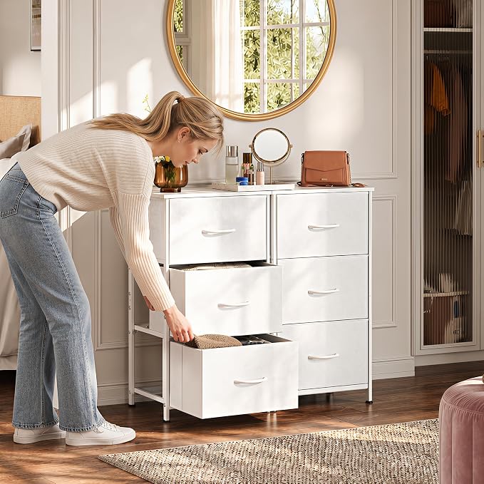 WLIVE Small Dresser Nightstand for Bedroom, 3 Drawers, Compact nightstand - Image 4
