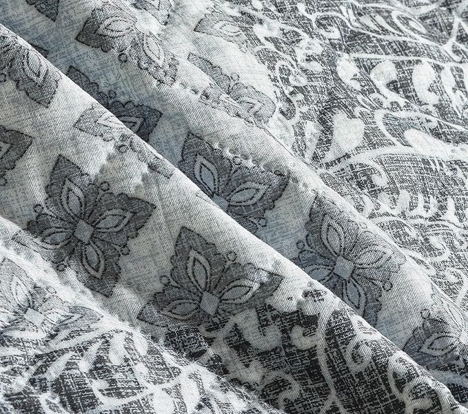 Brilliant Sunshine Grey Flowers Patchwork Couch Armrest 5 Pockets Organizer - Image 6