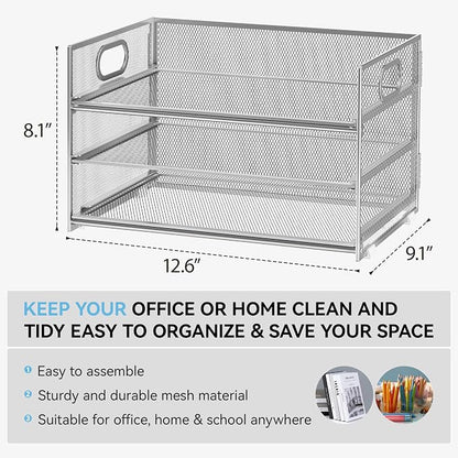 Subekyu 3 Tier Paper Desk Organizer - Image 2