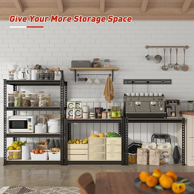REIBII Storage Shelves Adjustable Metal Shelving 1600LBS Garage Shelves - Image 9