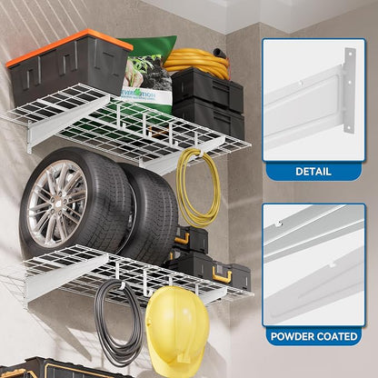2-Pack 2x3ft Garage Wall Shelving, Heavy Duty Storage Shelves, 800lbs Load - Image 7
