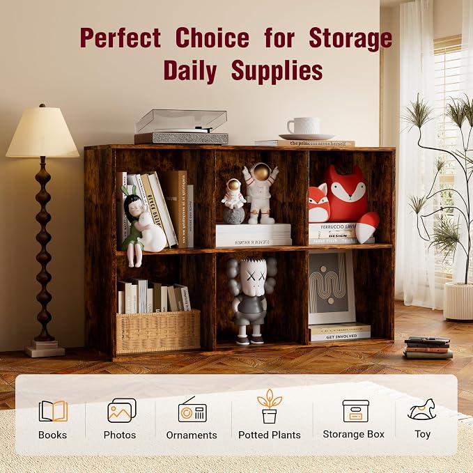 Book Shelf, Wooden Cube Storage Organizer - Image 6
