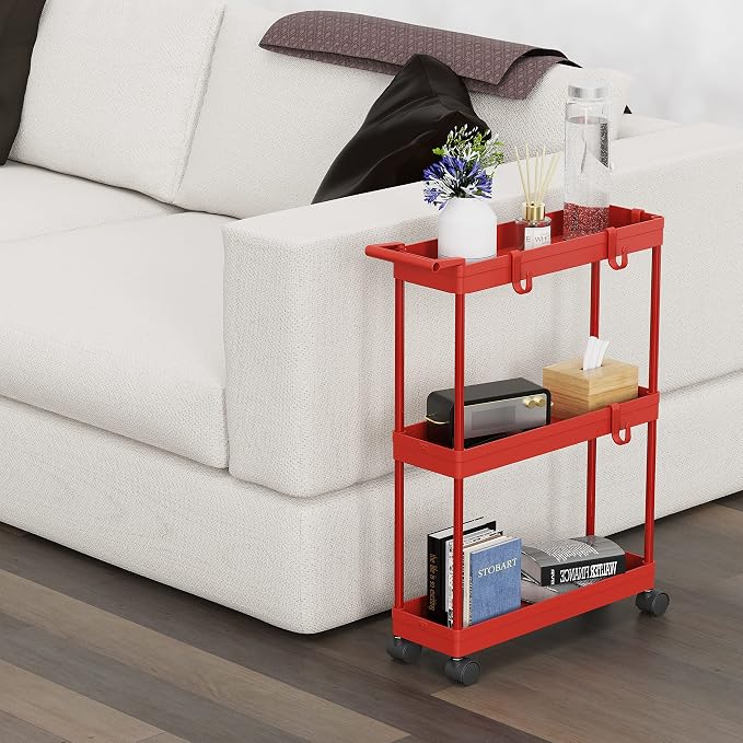 Simple Houseware 3-Tier Slim/Narrow Storage Cart - Image 5