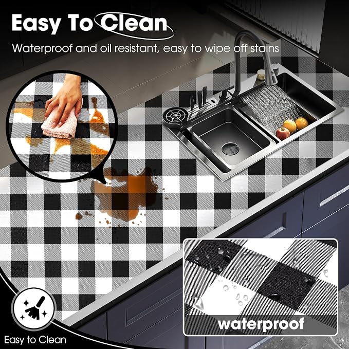 Drawer and Shelf Liner, Non-Slip Kitchen Cabinet Liners Non-Adhesive Thick - Image 3
