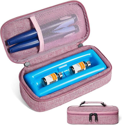 Insulin Vial Cooler Travel Case TSA Approved 300g Reusable Ice Brick Insulin by WOODAKE
