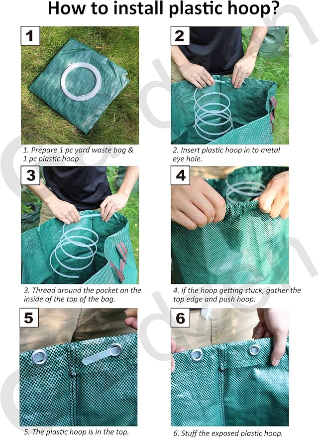 Gardzen Plastic Large Leaf Scoop Hand Rakes, Debris and Yard Waste Removal - Image 4