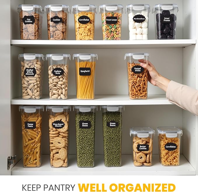 KICHLY Plastic Airtight Food Storage Containers Sets - Image 6