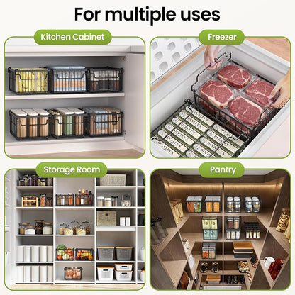 MSERCUOR Freezer Organizer Bins, 3 Pack Big Stackable Deep Chest Freezer - Image 7