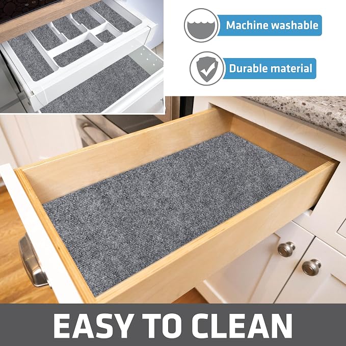 Drymate Premium Luxury Shelf & Drawer Liner, Thick Cushioned Fabric, - Image 6