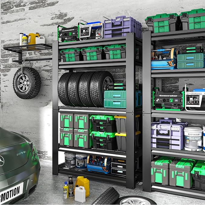 72" H Garage Shelving, Garage Shelves Heavy Duty, 5 Tier Adjustable Storage - Image 2