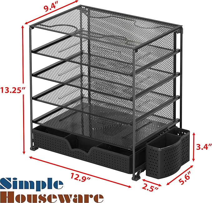 Simple Houseware 5-Tier Document File Tray - Image 5