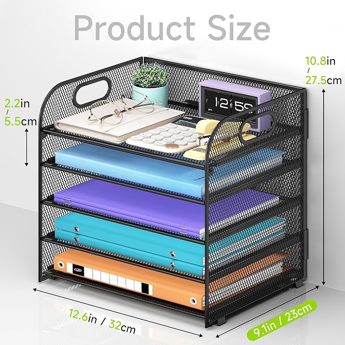 Cawukege 2 Pack 5 Tier Paper Organizer, Letter Tray - Image 5