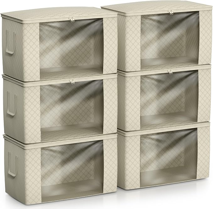 Sorbus Foldable Storage Bag Organizers, Large Clear Window & Carry Handles - Image 7