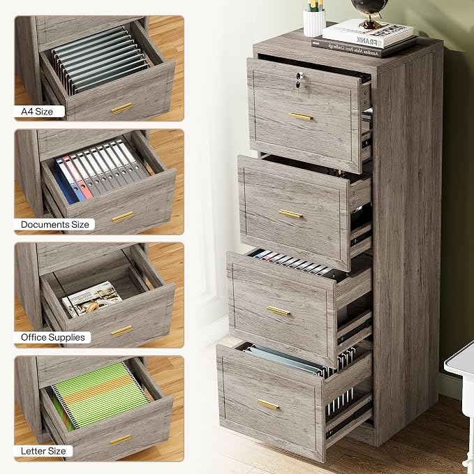Tribesigns 4-Drawer File Cabinet - Image 7